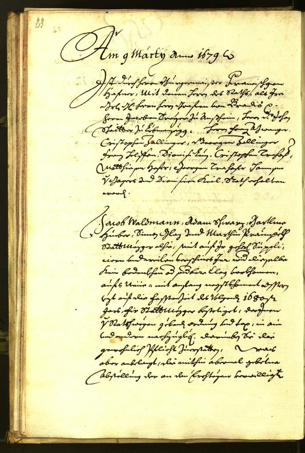 Stadtarchiv Bozen - BOhisto Ratsprotokoll 1679 