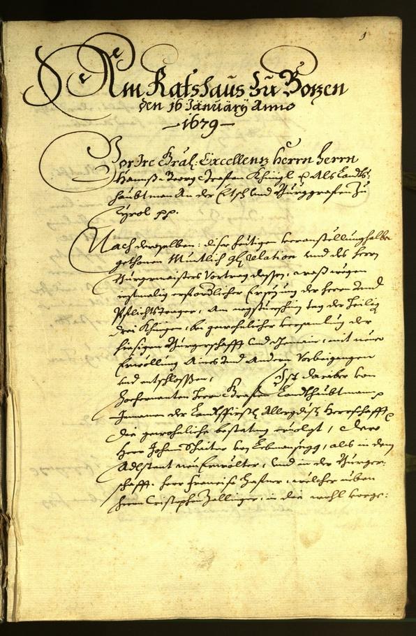 Civic Archives of Bozen-Bolzano - BOhisto Minutes of the council 1679 