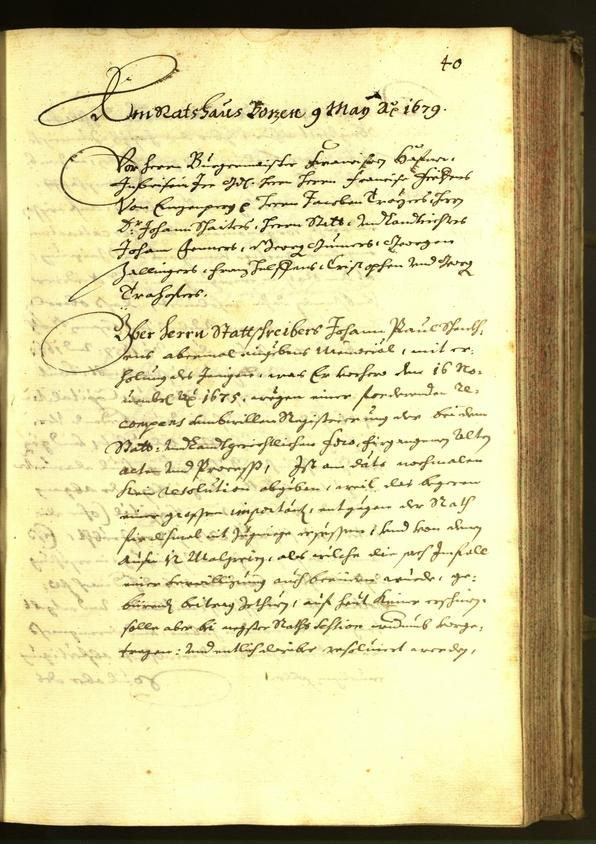 Civic Archives of Bozen-Bolzano - BOhisto Minutes of the council 1679 