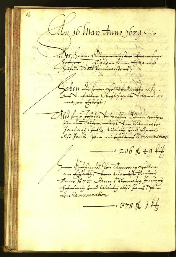 Stadtarchiv Bozen - BOhisto Ratsprotokoll 1679 