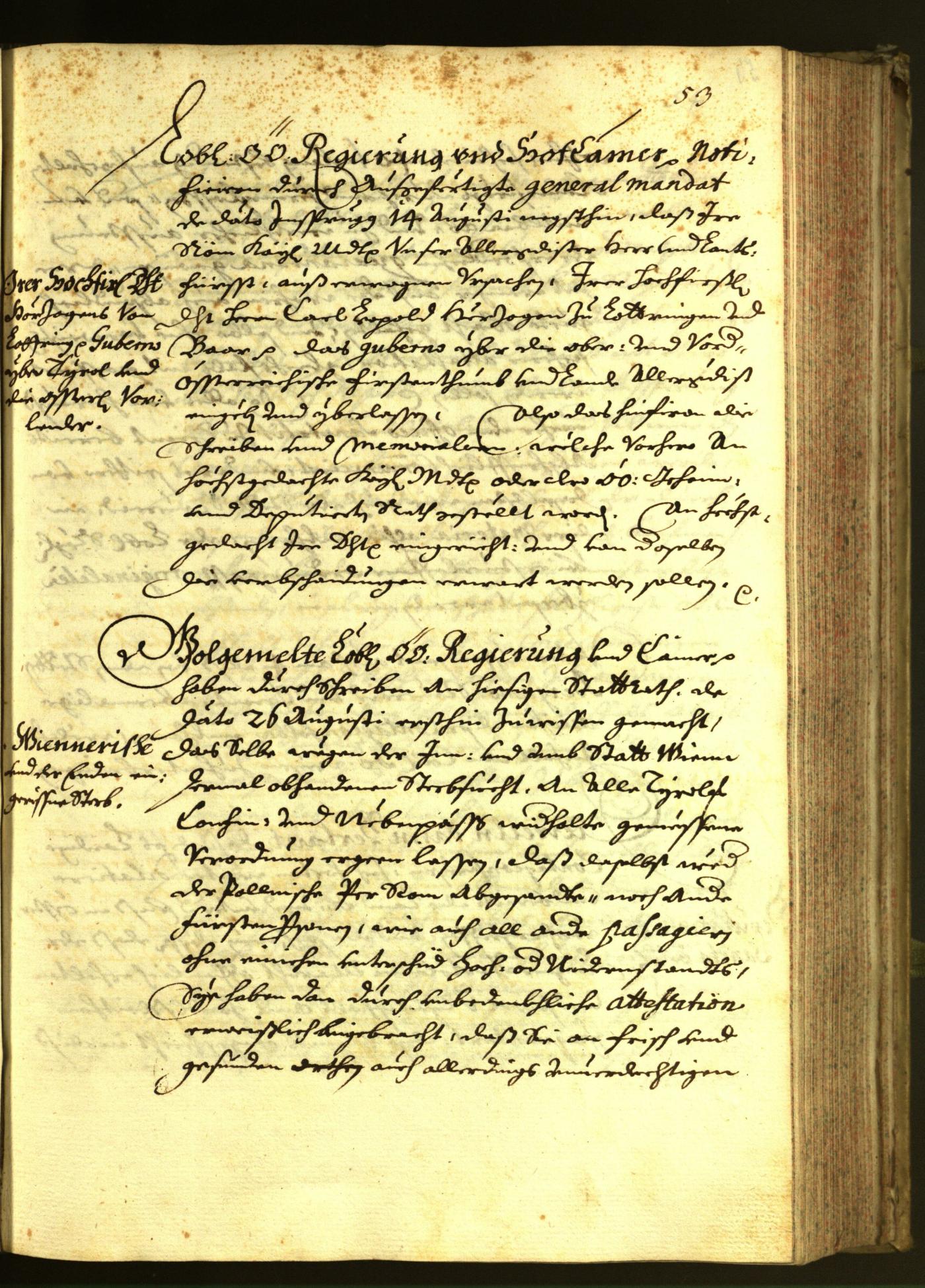 Stadtarchiv Bozen - BOhisto Ratsprotokoll 1679 