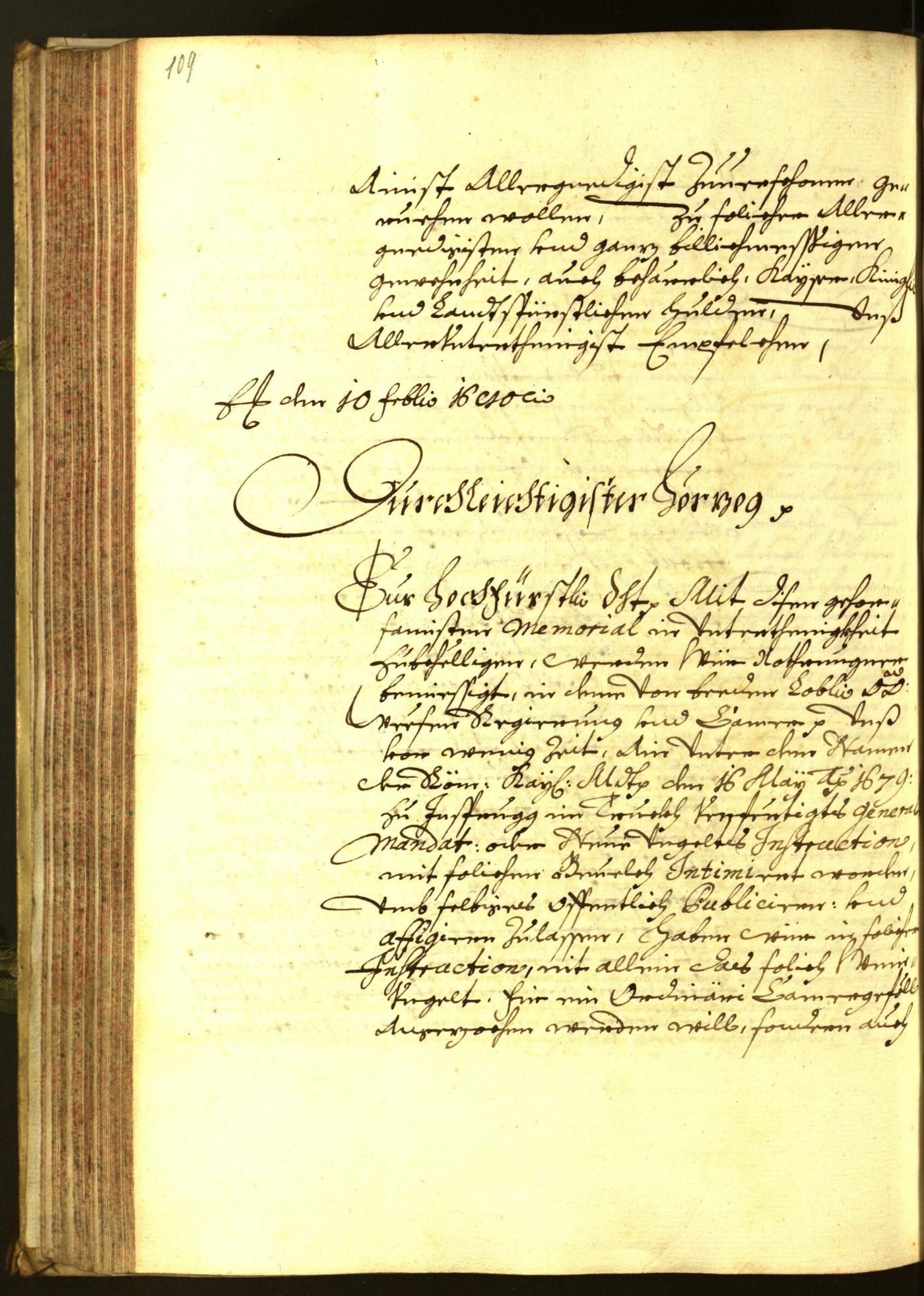 Stadtarchiv Bozen - BOhisto Ratsprotokoll 1679 