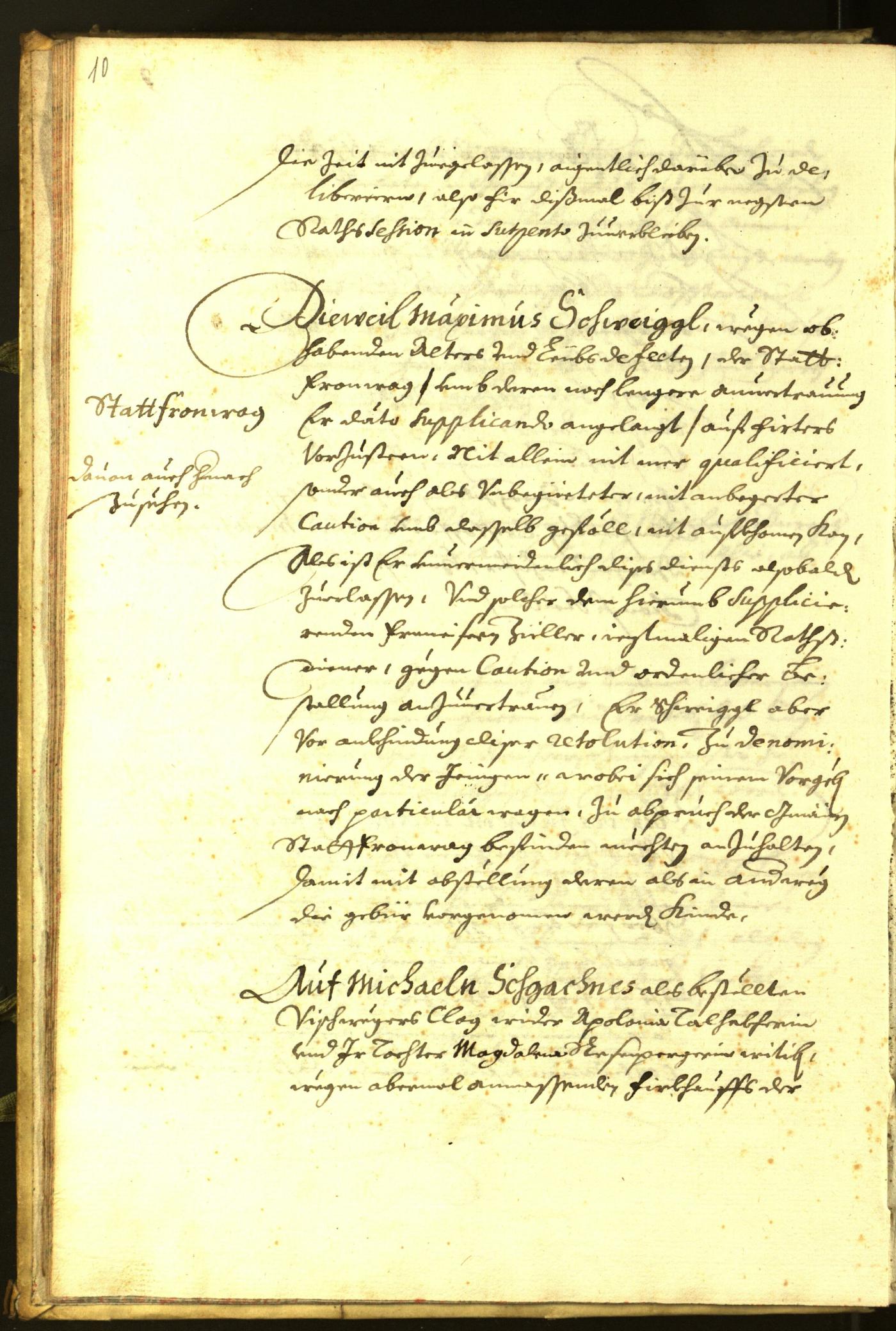 Stadtarchiv Bozen - BOhisto Ratsprotokoll 1679 