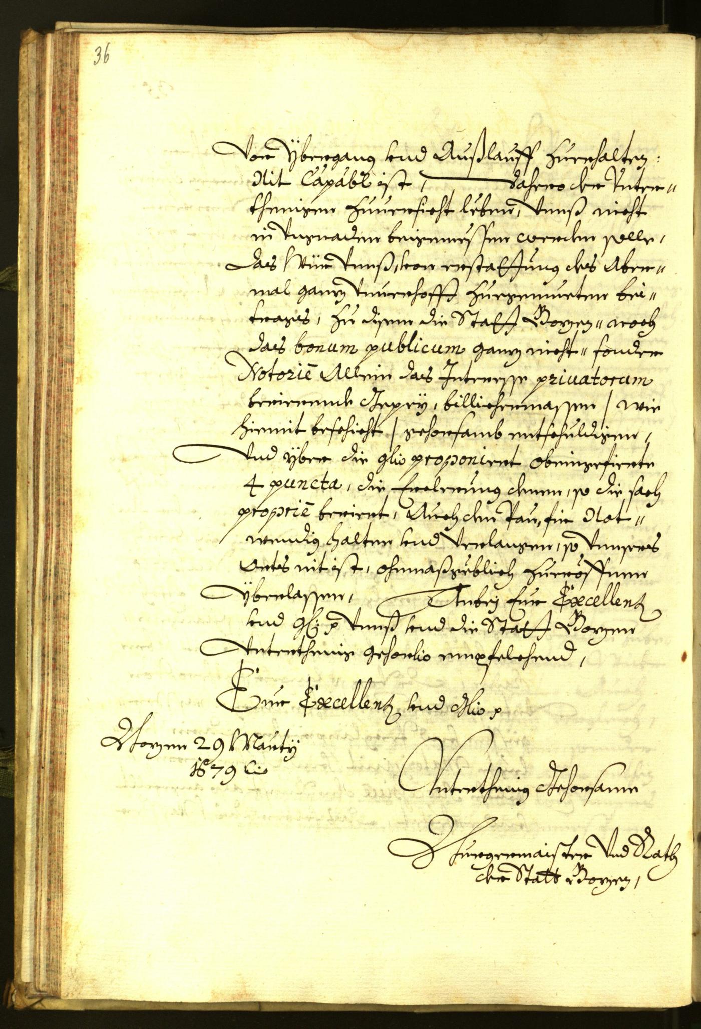 Stadtarchiv Bozen - BOhisto Ratsprotokoll 1679 