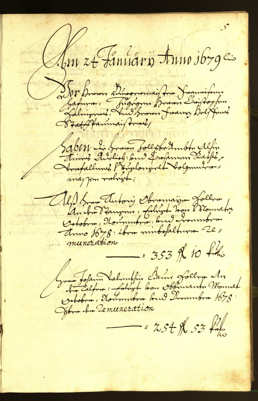 Stadtarchiv Bozen - BOhisto Ratsprotokoll 1679 