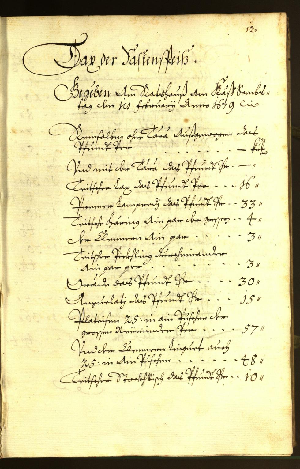 Stadtarchiv Bozen - BOhisto Ratsprotokoll 1679 