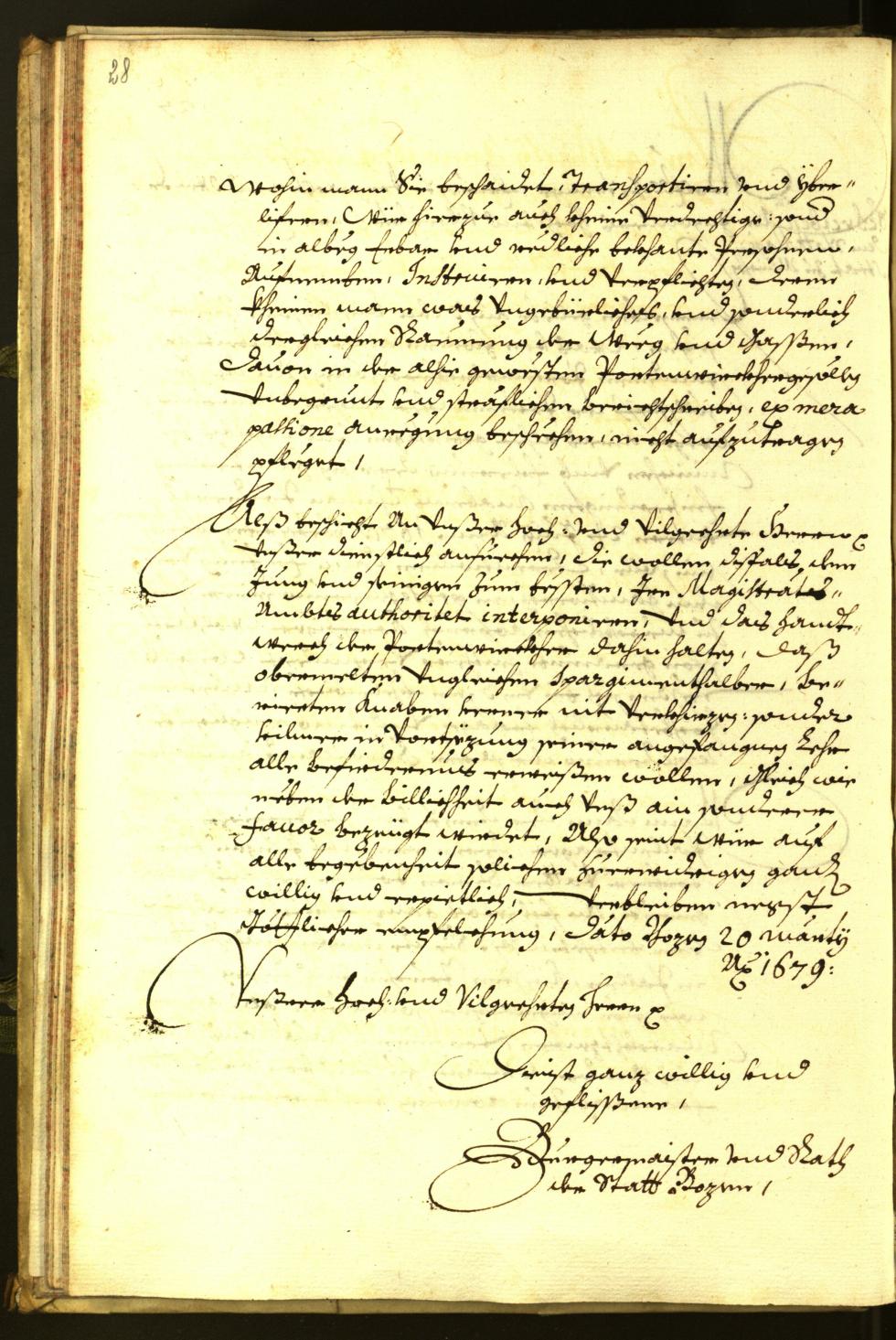 Civic Archives of Bozen-Bolzano - BOhisto Minutes of the council 1679 