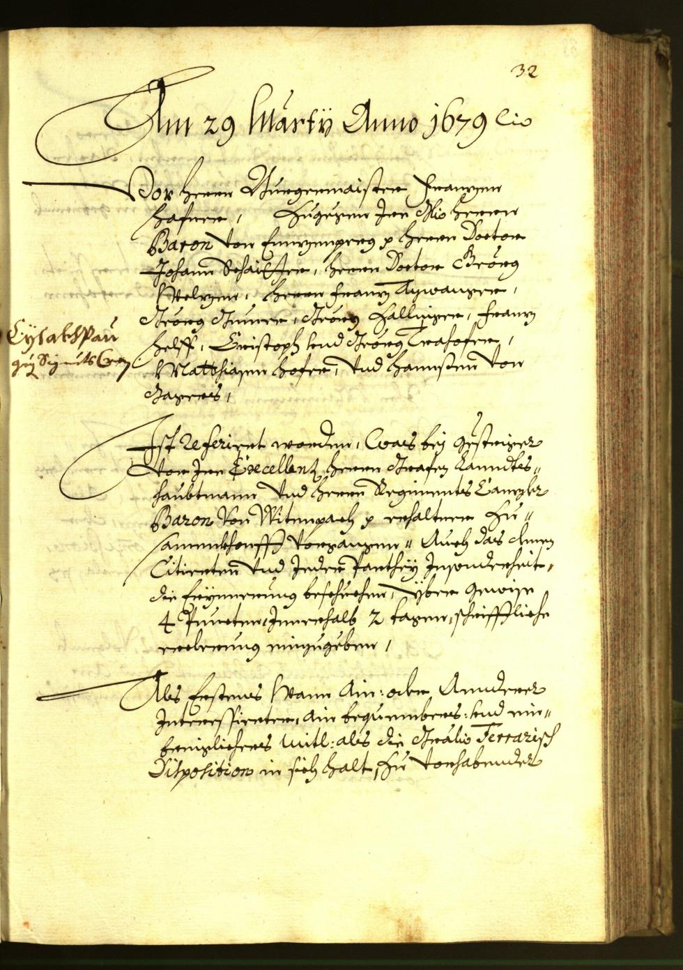 Stadtarchiv Bozen - BOhisto Ratsprotokoll 1679 