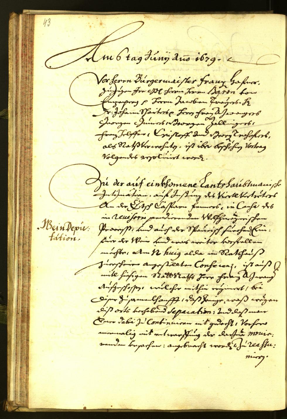 Civic Archives of Bozen-Bolzano - BOhisto Minutes of the council 1679 