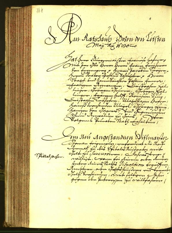 Stadtarchiv Bozen - BOhisto Ratsprotokoll 1680 