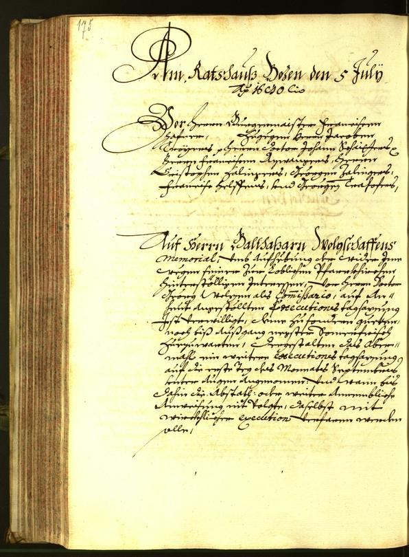 Stadtarchiv Bozen - BOhisto Ratsprotokoll 1680 