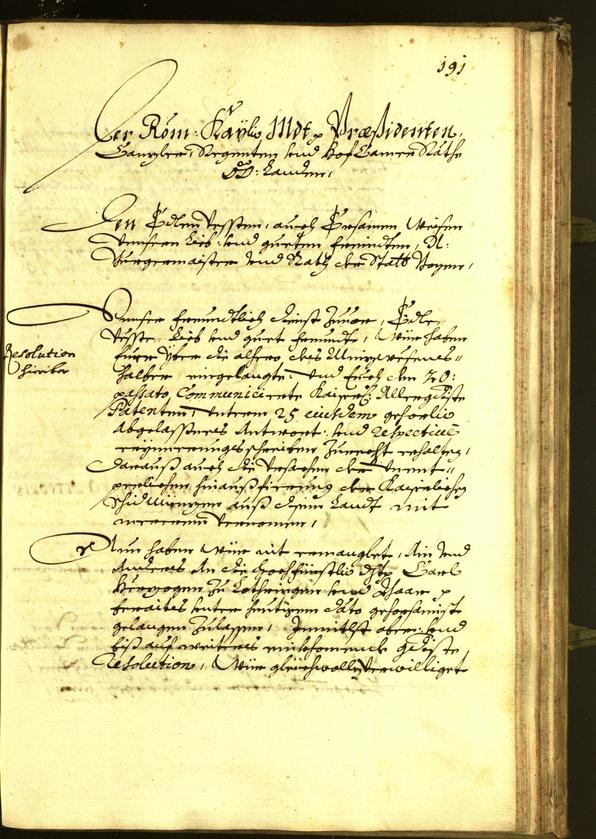 Stadtarchiv Bozen - BOhisto Ratsprotokoll 1680 