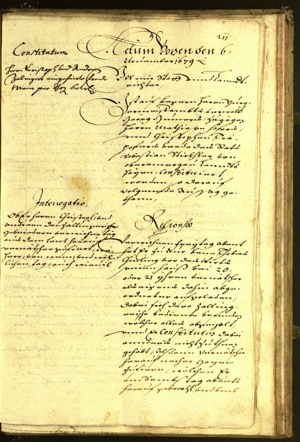 Stadtarchiv Bozen - BOhisto Ratsprotokoll 1680 