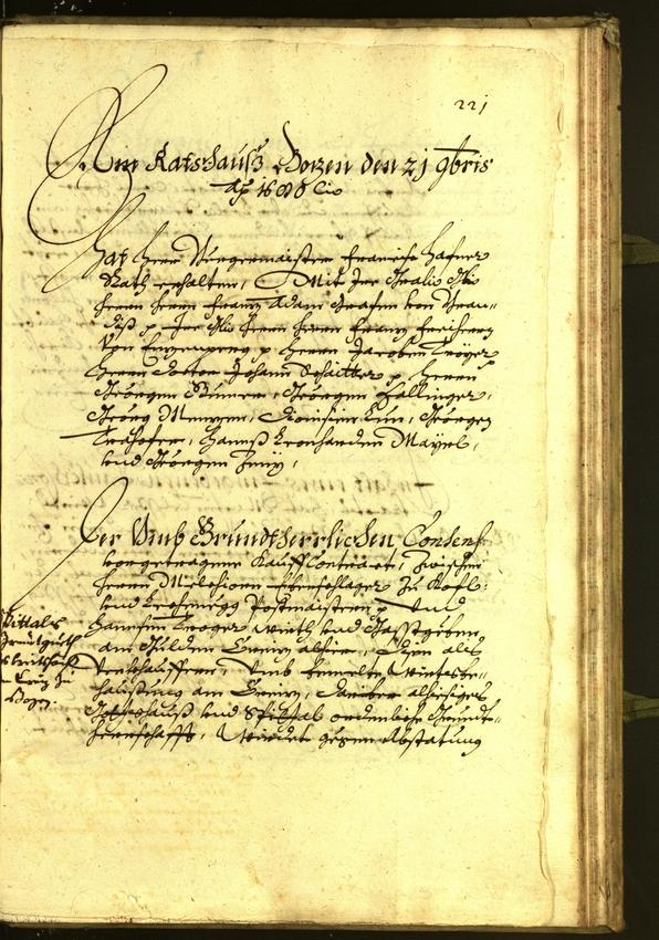 Stadtarchiv Bozen - BOhisto Ratsprotokoll 1680 