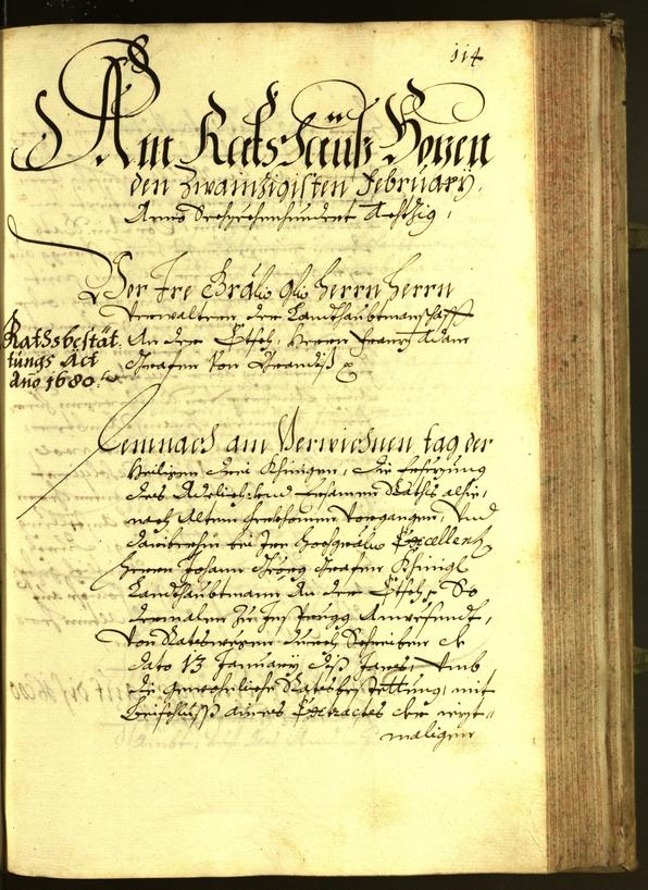 Stadtarchiv Bozen - BOhisto Ratsprotokoll 1680 