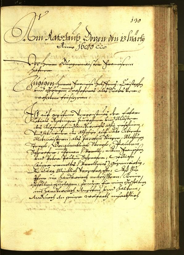 Archivio Storico della Città di Bolzano - BOhisto protocollo consiliare 1680 