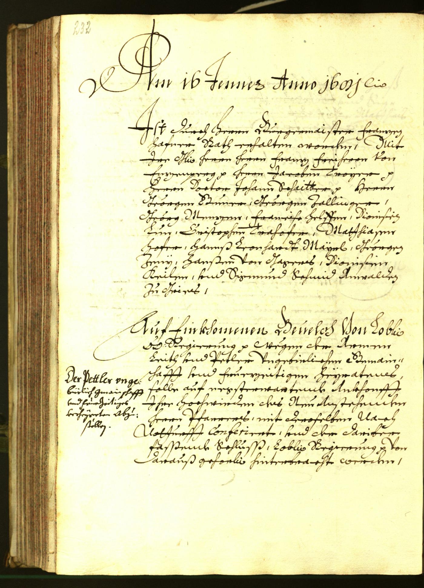 Stadtarchiv Bozen - BOhisto Ratsprotokoll 1680 