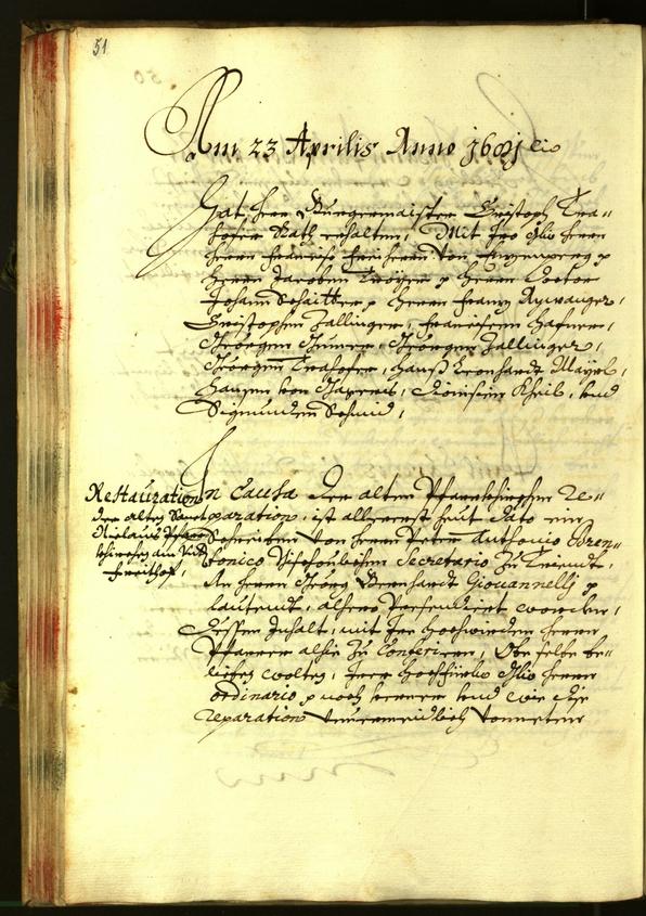 Archivio Storico della Città di Bolzano - BOhisto protocollo consiliare 1681 