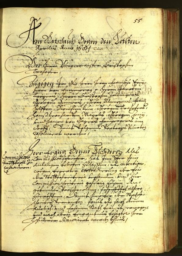 Stadtarchiv Bozen - BOhisto Ratsprotokoll 1681 