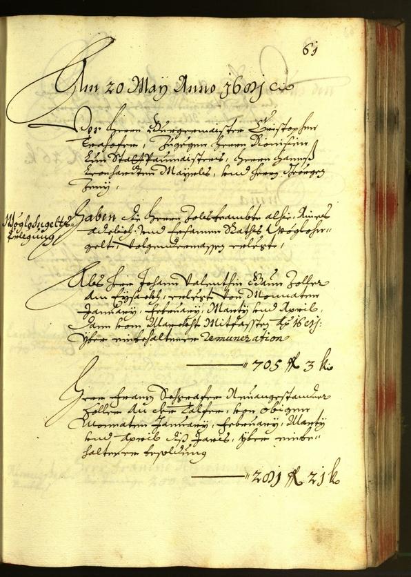 Stadtarchiv Bozen - BOhisto Ratsprotokoll 1681 