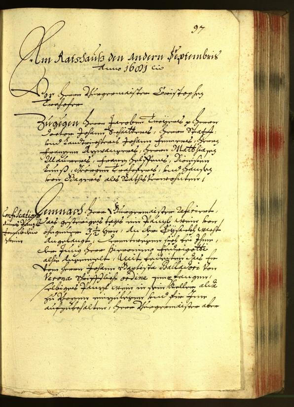 Stadtarchiv Bozen - BOhisto Ratsprotokoll 1681 