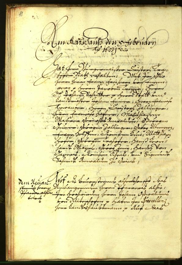 Stadtarchiv Bozen - BOhisto Ratsprotokoll 1681 