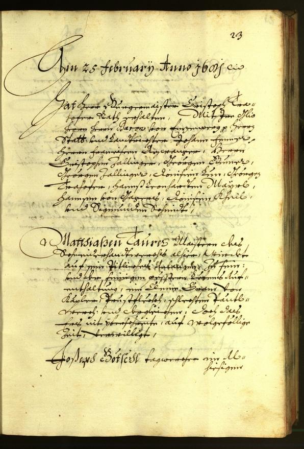 Stadtarchiv Bozen - BOhisto Ratsprotokoll 1681 