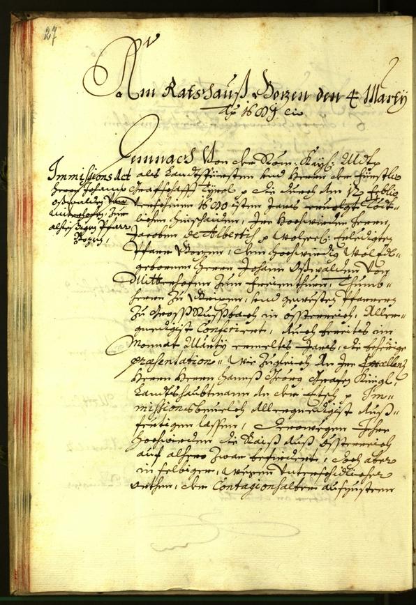 Archivio Storico della Città di Bolzano - BOhisto protocollo consiliare 1681 