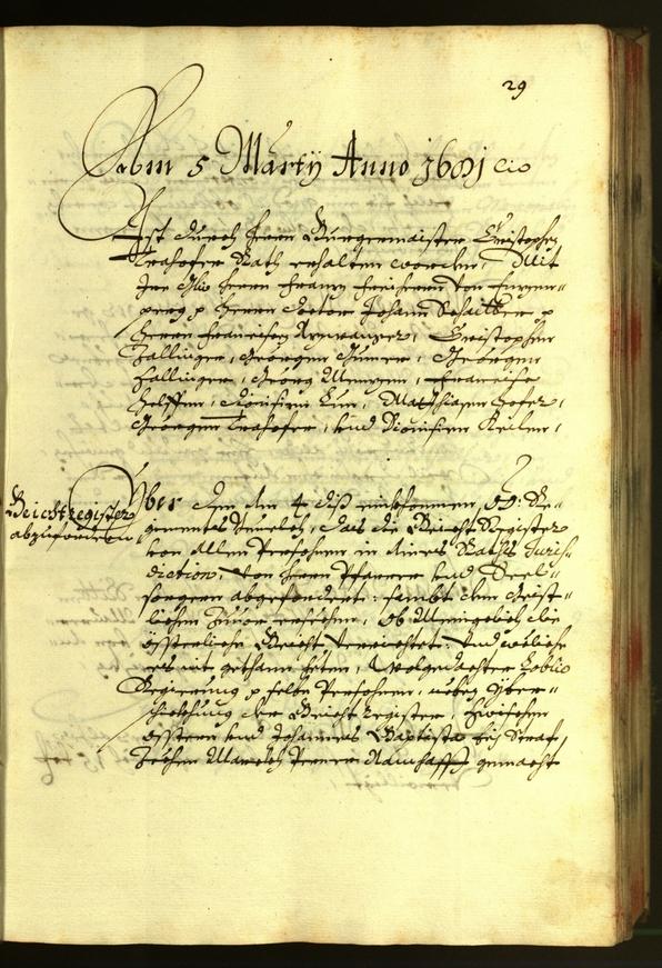 Stadtarchiv Bozen - BOhisto Ratsprotokoll 1681 