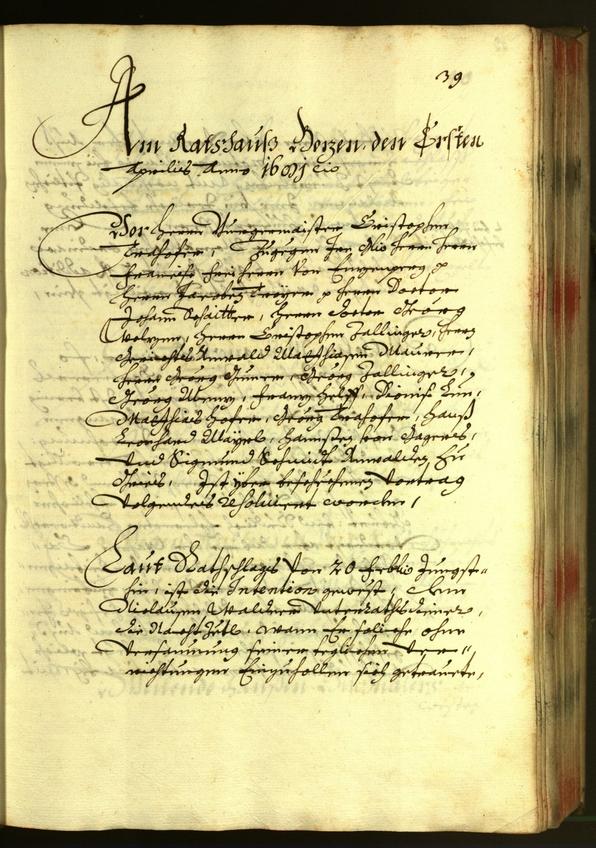 Stadtarchiv Bozen - BOhisto Ratsprotokoll 1681 