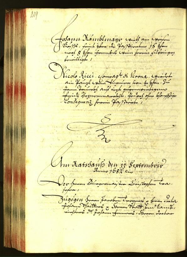 Stadtarchiv Bozen - BOhisto Ratsprotokoll 1682 