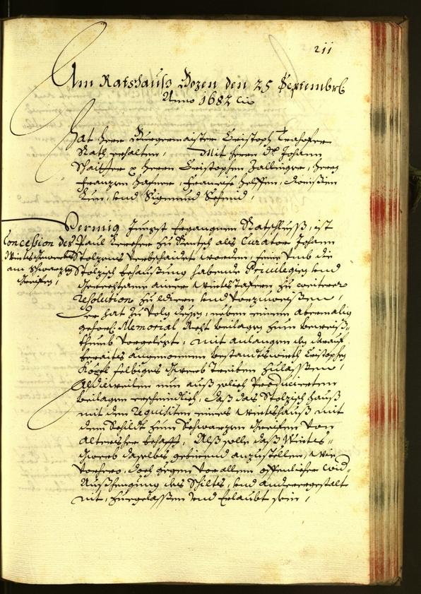 Archivio Storico della Città di Bolzano - BOhisto protocollo consiliare 1682 