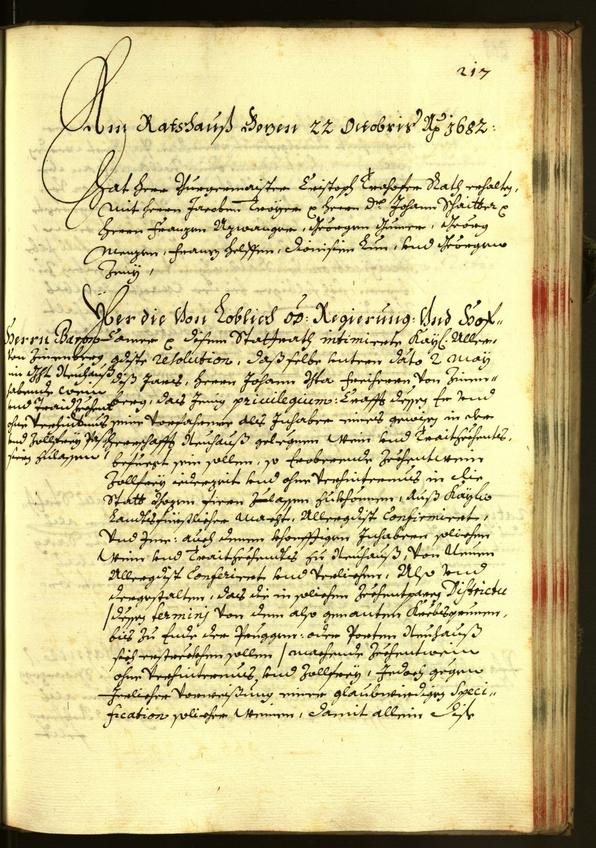 Civic Archives of Bozen-Bolzano - BOhisto Minutes of the council 1682 