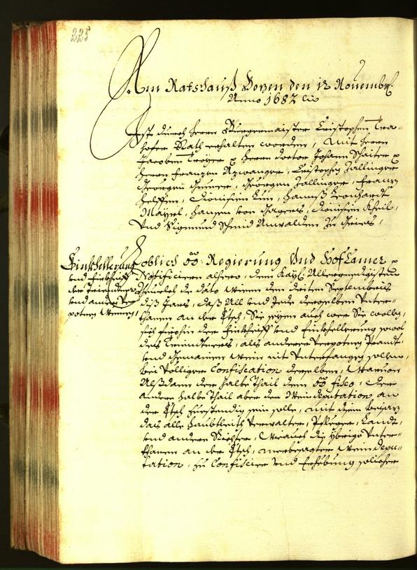 Stadtarchiv Bozen - BOhisto Ratsprotokoll 1682 