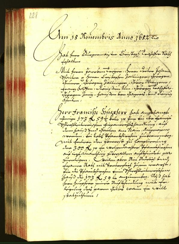 Stadtarchiv Bozen - BOhisto Ratsprotokoll 1682 