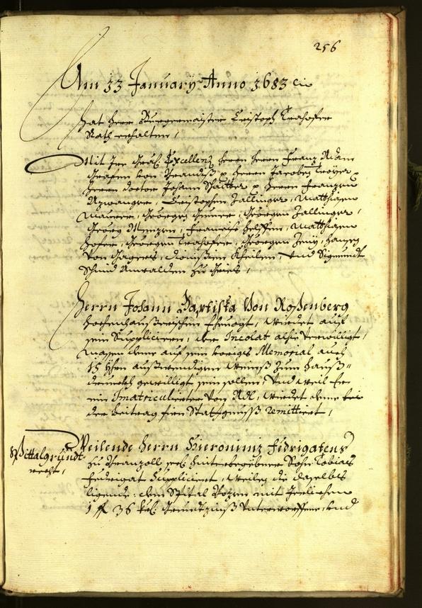 Stadtarchiv Bozen - BOhisto Ratsprotokoll 1682 