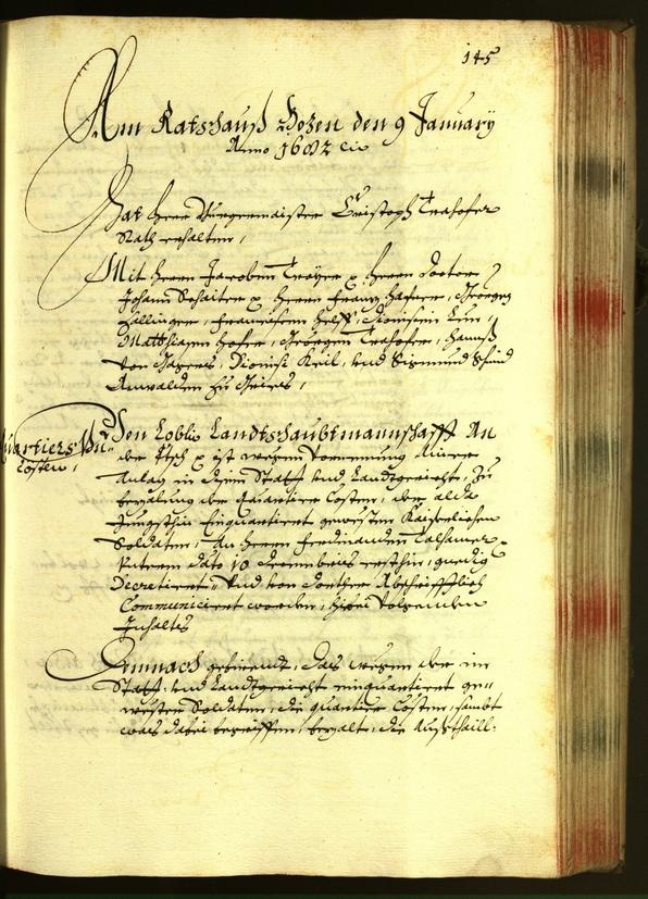 Stadtarchiv Bozen - BOhisto Ratsprotokoll 1682 