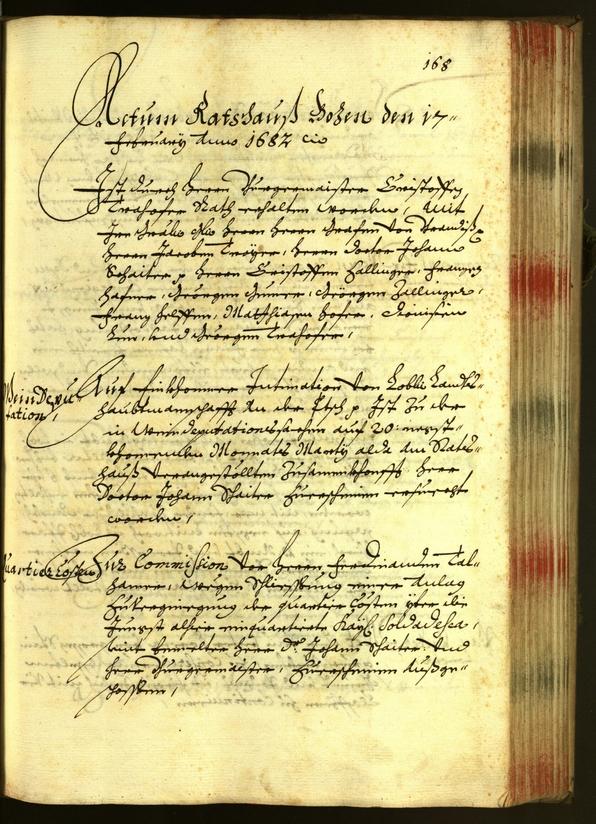 Civic Archives of Bozen-Bolzano - BOhisto Minutes of the council 1682 