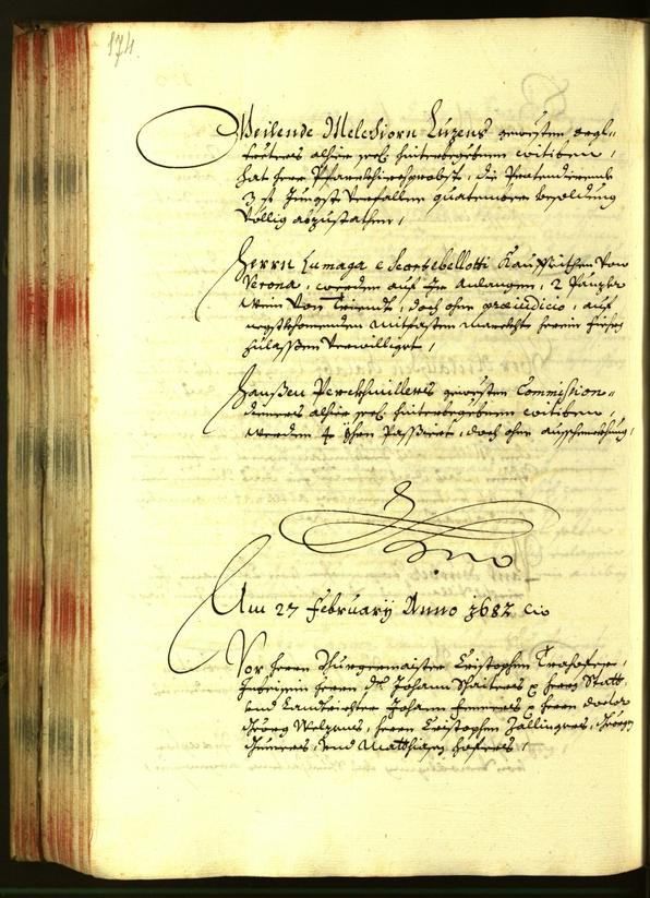 Stadtarchiv Bozen - BOhisto Ratsprotokoll 1682 