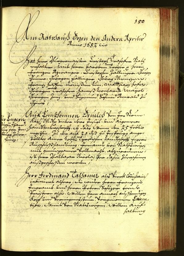 Civic Archives of Bozen-Bolzano - BOhisto Minutes of the council 1682 