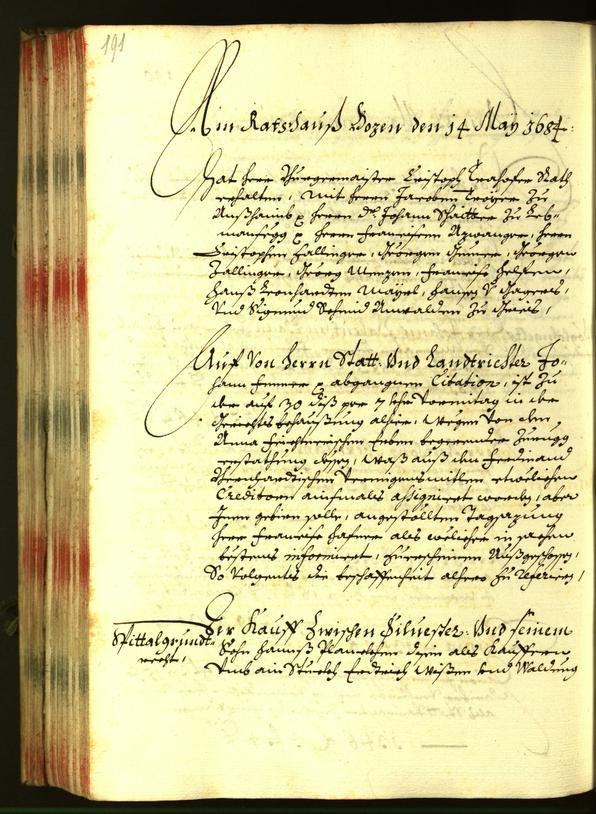 Stadtarchiv Bozen - BOhisto Ratsprotokoll 1682 