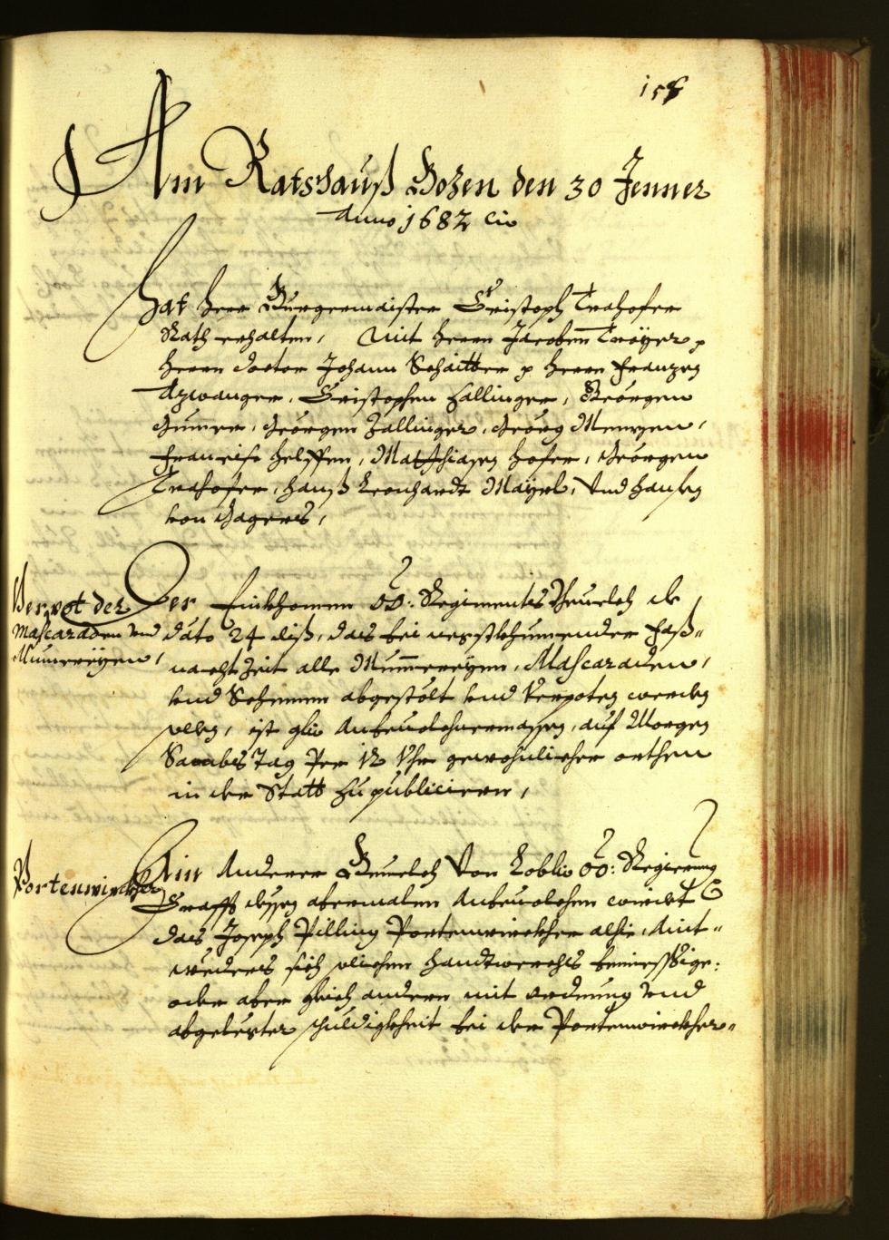 Civic Archives of Bozen-Bolzano - BOhisto Minutes of the council 1682 