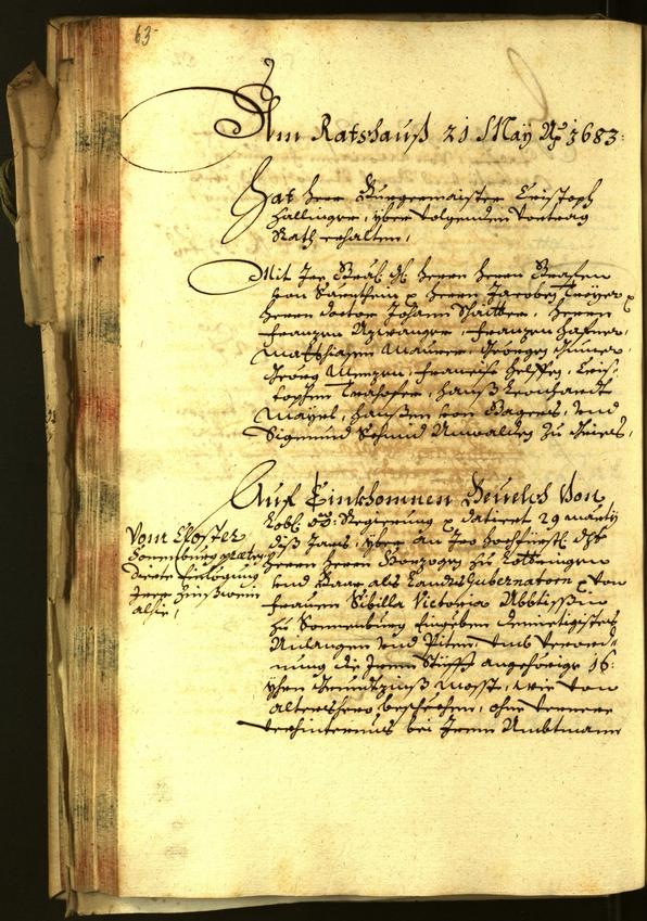 Stadtarchiv Bozen - BOhisto Ratsprotokoll 1683 