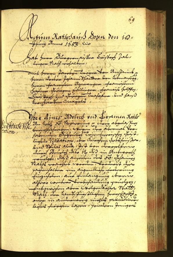 Archivio Storico della Città di Bolzano - BOhisto protocollo consiliare 1683 