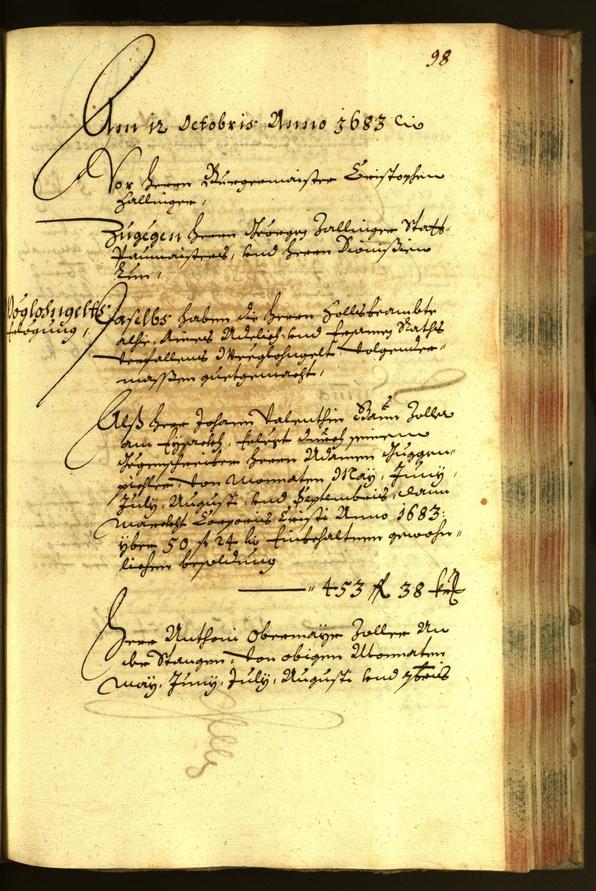 Stadtarchiv Bozen - BOhisto Ratsprotokoll 1683 