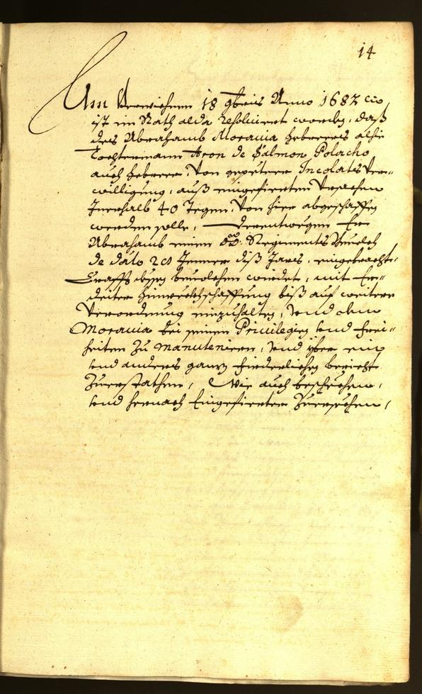 Stadtarchiv Bozen - BOhisto Ratsprotokoll 1683 