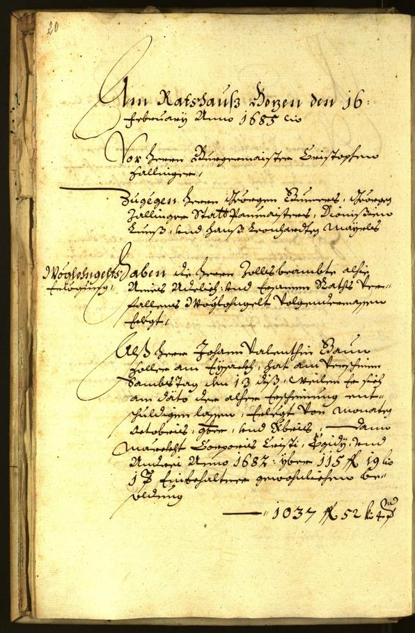 Civic Archives of Bozen-Bolzano - BOhisto Minutes of the council 1683 