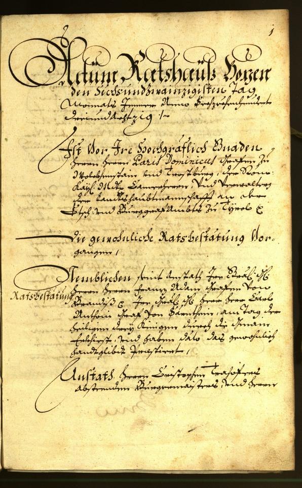 Stadtarchiv Bozen - BOhisto Ratsprotokoll 1683 