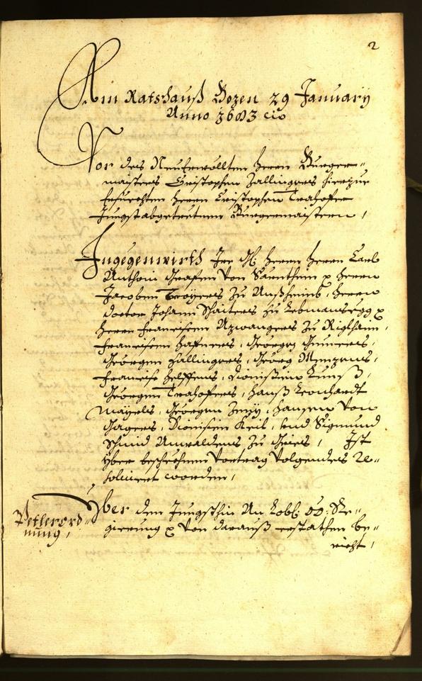 Stadtarchiv Bozen - BOhisto Ratsprotokoll 1683 