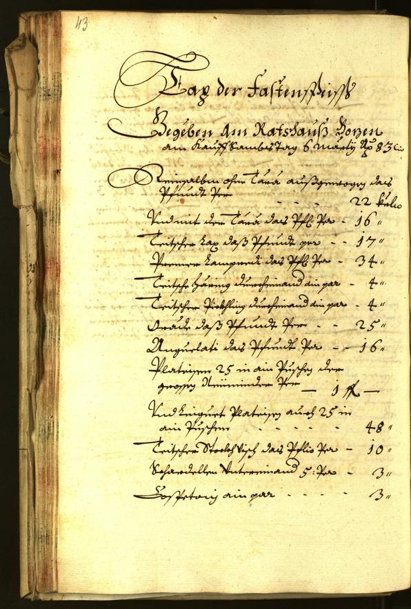 Archivio Storico della Città di Bolzano - BOhisto protocollo consiliare 1683 